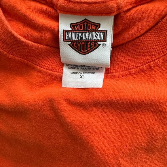 Harley-Davidson Orange Doc's Iron Horse Ranch Kirkwood St. Louis T-Shirt XL - Picture 6 of 8